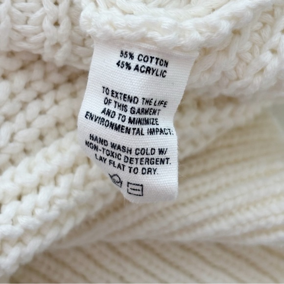 Alex Mill Crew Neck Pullover Sweater Large Ivory - Picture 7 of 8